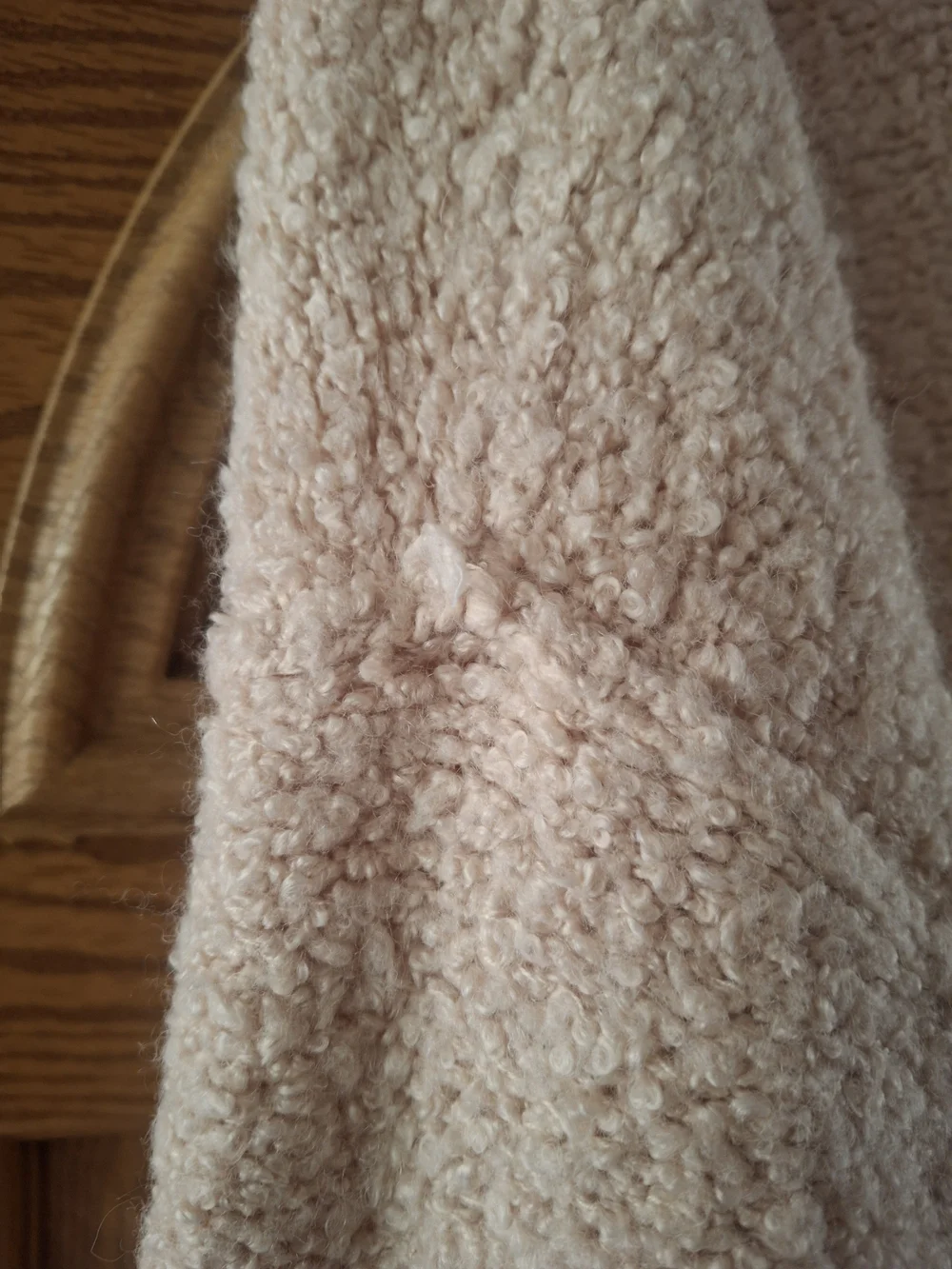a new day Cream Textured Hooded V-Neck Sweater